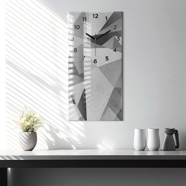 Orologio verticale Astrazione geometrica grigia