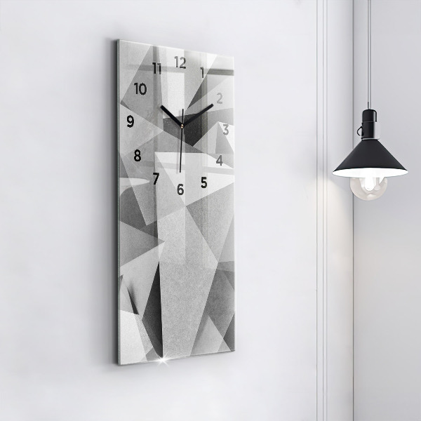 Orologio verticale Astrazione geometrica grigia