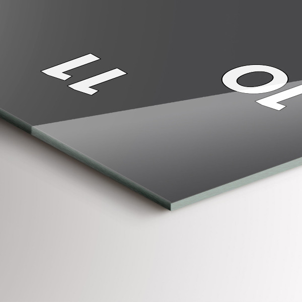 Orologio verticale in vetro Colore grigio