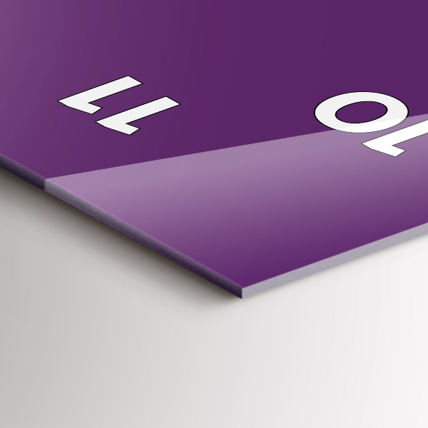 Orologio verticale in vetro Viola