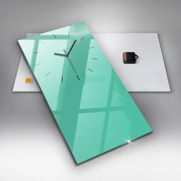 Orologio verticale in vetro Colore turchese