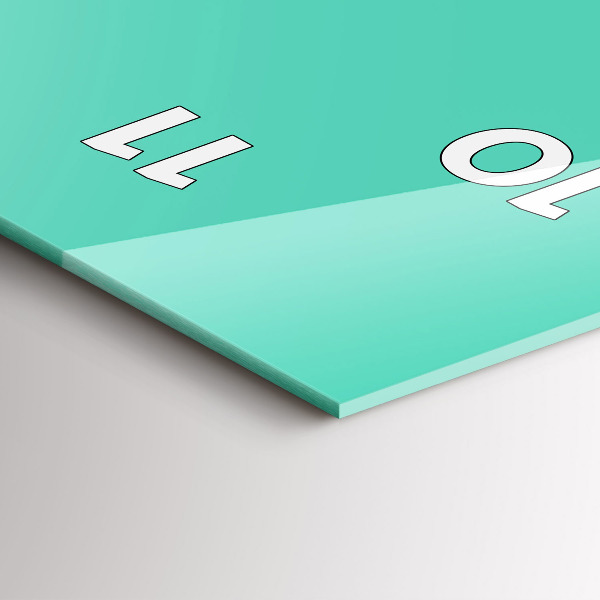 Orologio verticale in vetro Colore turchese