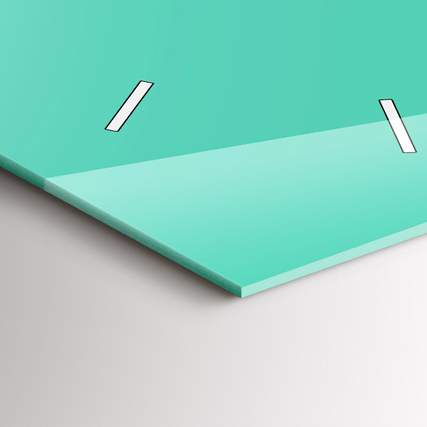 Orologio verticale in vetro Colore turchese