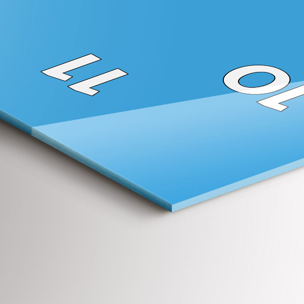 Orologio verticale in vetro Colore blu