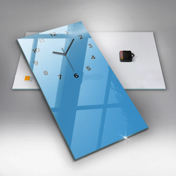 Orologio verticale in vetro Colore blu