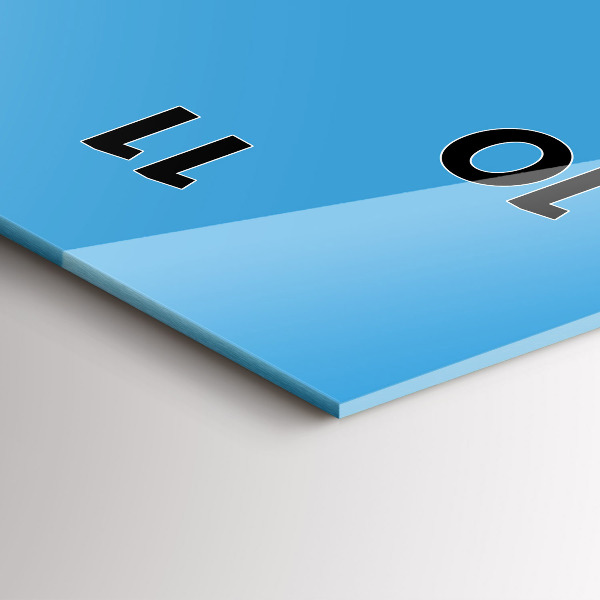 Orologio verticale in vetro Colore blu