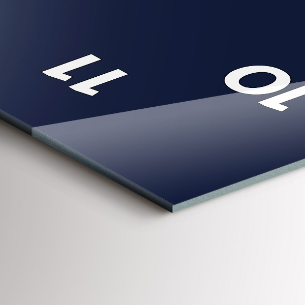 Orologio verticale in vetro Colore blu navy scuro