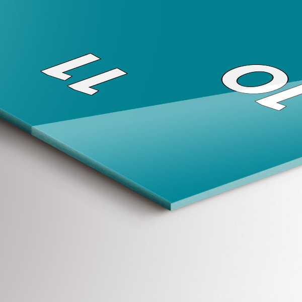 Orologio verticale in vetro Colore del mare