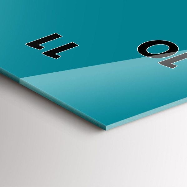 Orologio verticale in vetro Colore del mare