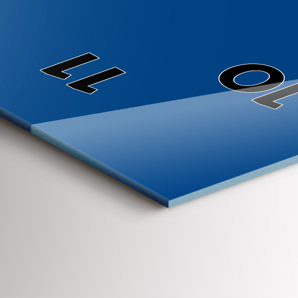 Orologio verticale in vetro Colore blu