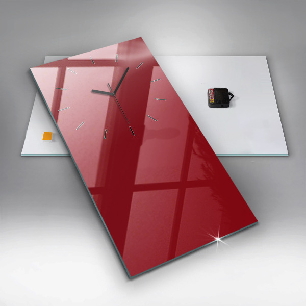 Orologio verticale in vetro Colore rosso