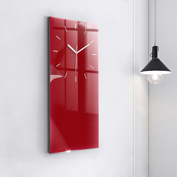 Orologio verticale in vetro Colore rosso