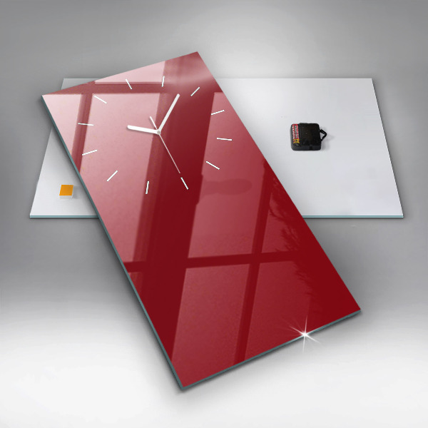 Orologio verticale in vetro Colore rosso