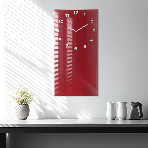 Orologio verticale in vetro Colore rosso