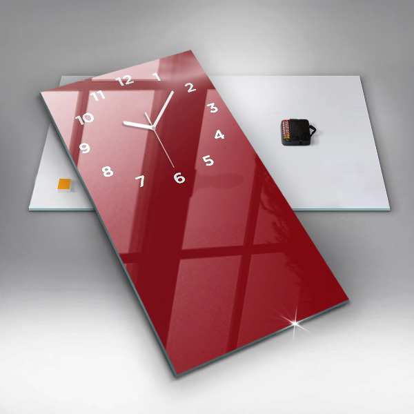 Orologio verticale in vetro Colore rosso