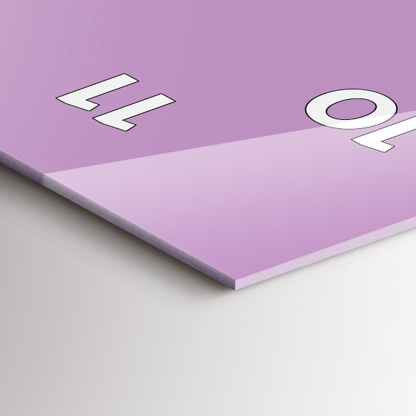 Orologio verticale in vetro Colore lilla