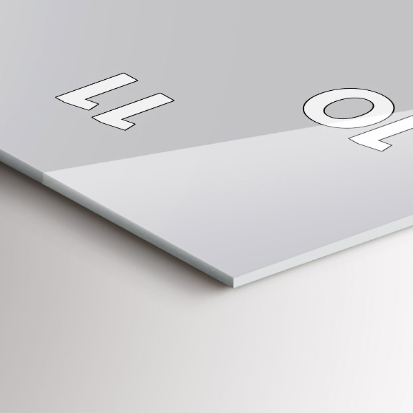 Orologio verticale in vetro Colore grigio chiaro