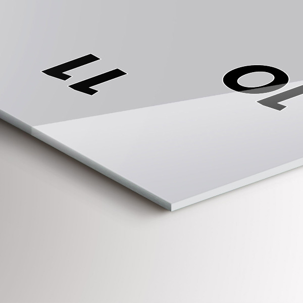 Orologio verticale in vetro Colore grigio chiaro