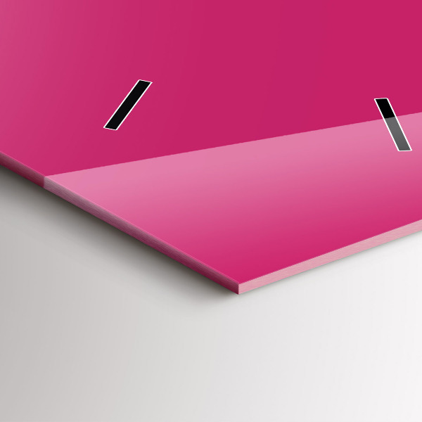 Orologio verticale in vetro Colore rosa intenso