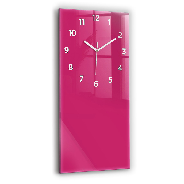 Orologio verticale in vetro Colore rosa intenso