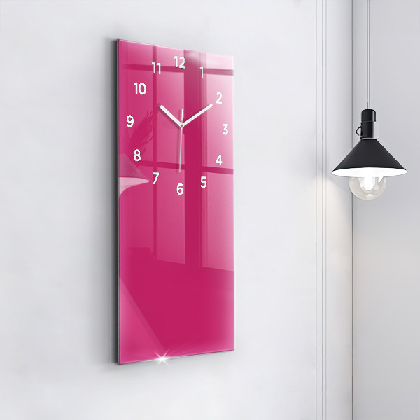 Orologio verticale in vetro Colore rosa intenso