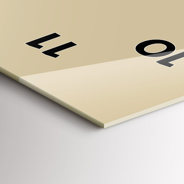 Orologio verticale in vetro Colore beige