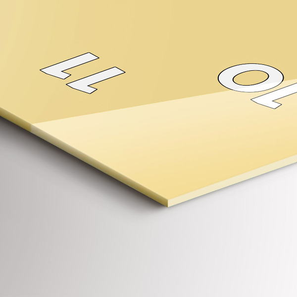 Orologio verticale in vetro Colore crema