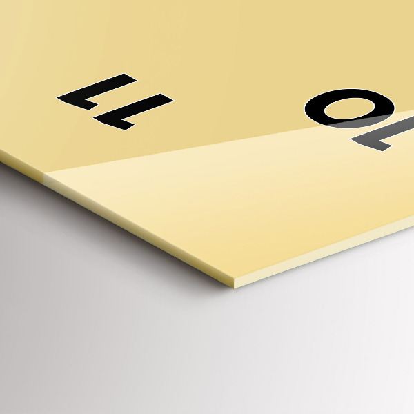 Orologio verticale in vetro Colore crema