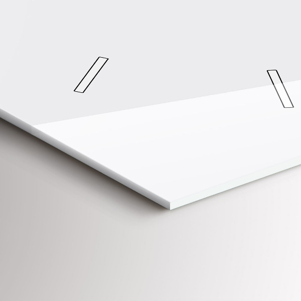 Orologio verticale in vetro Colore bianco scuro