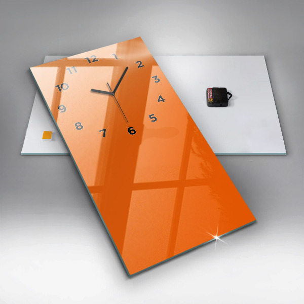 Orologio verticale in vetro Colore arancione