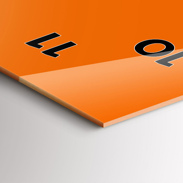 Orologio verticale in vetro Colore arancione