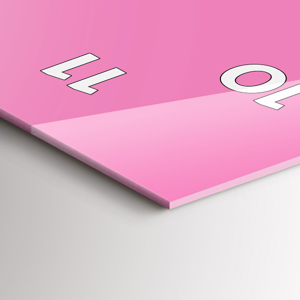 Orologio verticale in vetro Colore rosa