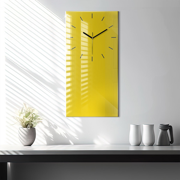 Orologio verticale in vetro Colore giallo chiaro