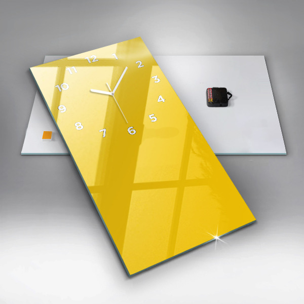 Orologio verticale in vetro Colore giallo chiaro
