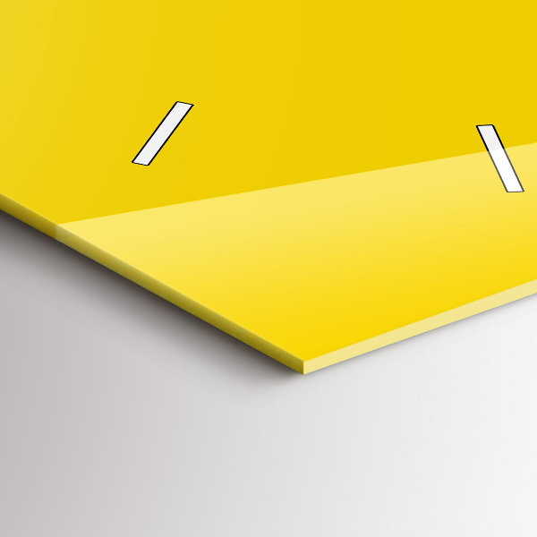 Orologio verticale in vetro Colore giallo chiaro