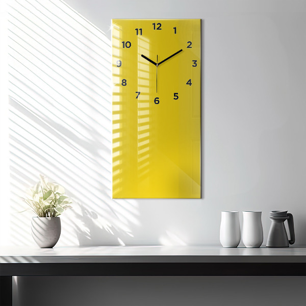 Orologio verticale in vetro Colore giallo chiaro