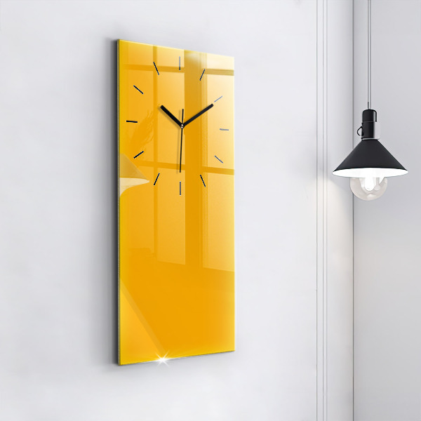 Orologio verticale in vetro Colore giallo dorato