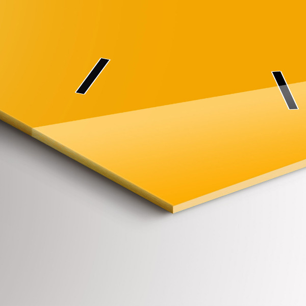 Orologio verticale in vetro Colore giallo dorato