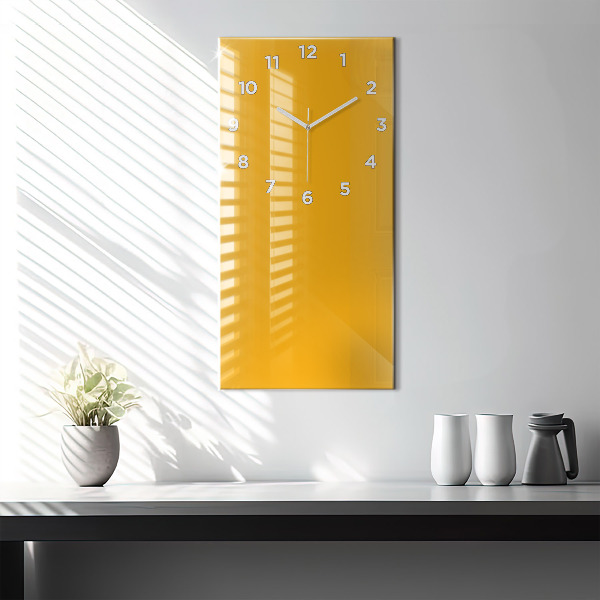 Orologio verticale in vetro Colore giallo dorato