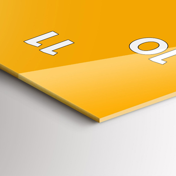 Orologio verticale in vetro Colore giallo dorato