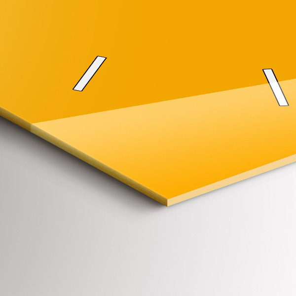 Orologio verticale in vetro Colore giallo dorato