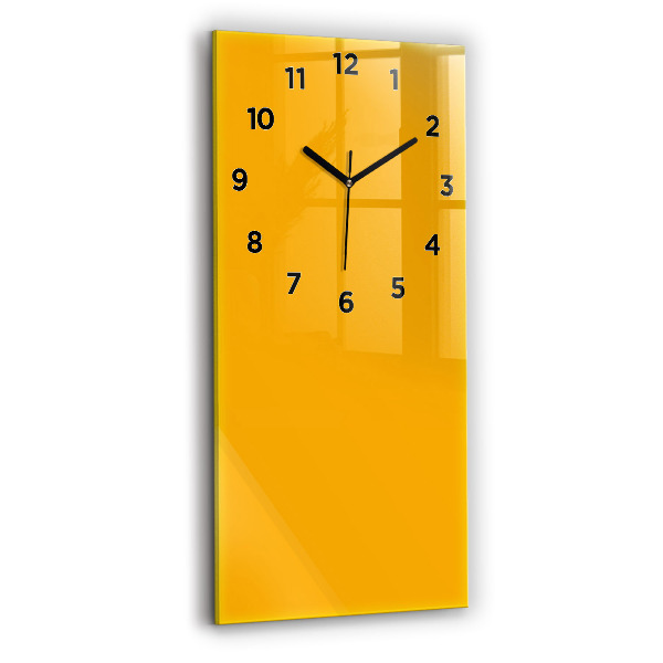 Orologio verticale in vetro Colore giallo dorato