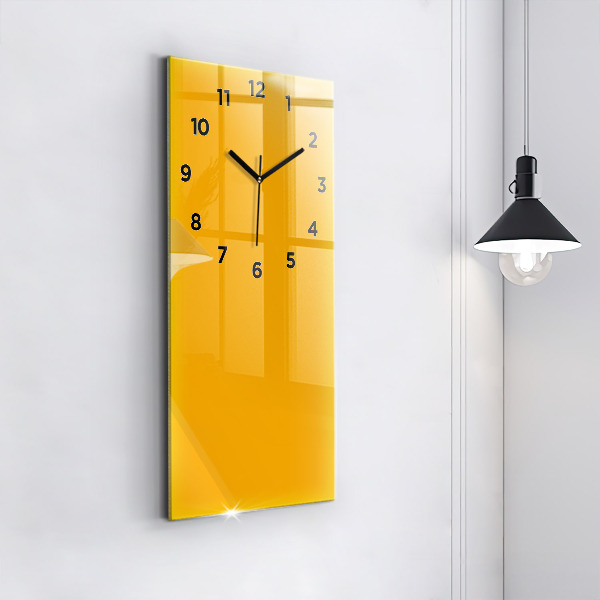 Orologio verticale in vetro Colore giallo dorato