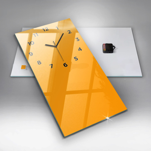 Orologio verticale in vetro Colore giallo dorato