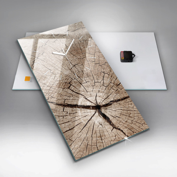Orologio verticale Vecchio ceppo di legno