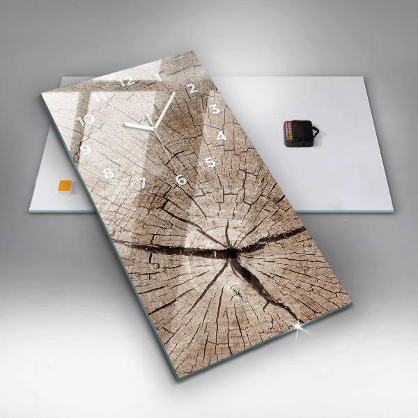 Orologio verticale Vecchio ceppo di legno