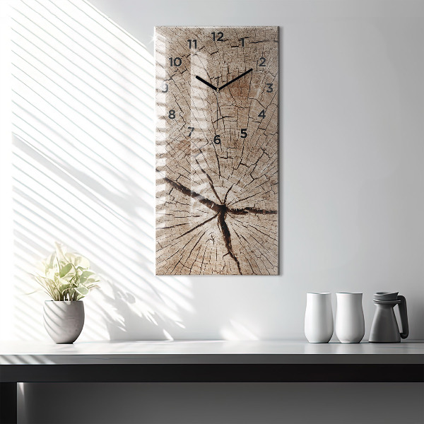 Orologio verticale Vecchio ceppo di legno