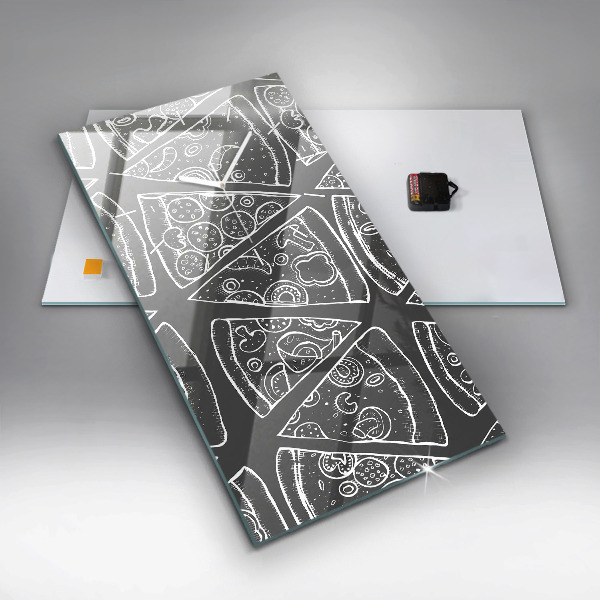 Orologio verticale Pizza dipinta