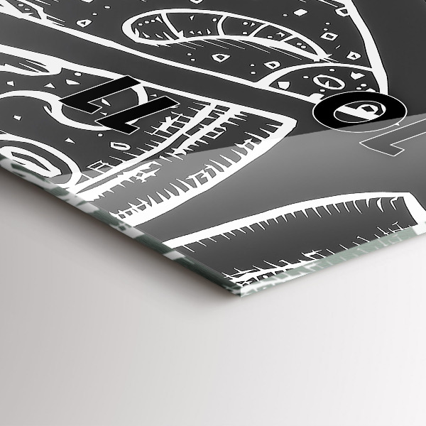 Orologio verticale Pizza dipinta