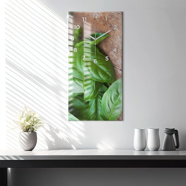 Orologio verticale Foglie di basilico